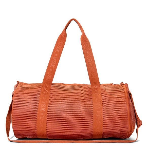 New Victoria’s Secret VSX Collection Cinnamon Orange Mesh Duffle Bag - Picture 2 of 2